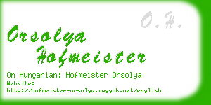 orsolya hofmeister business card